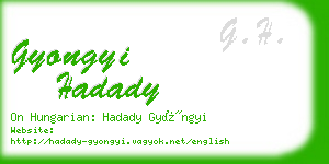 gyongyi hadady business card